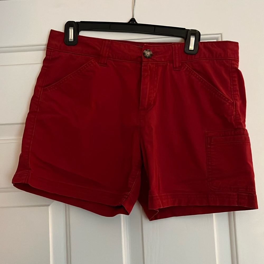 Maroon cargo shorts